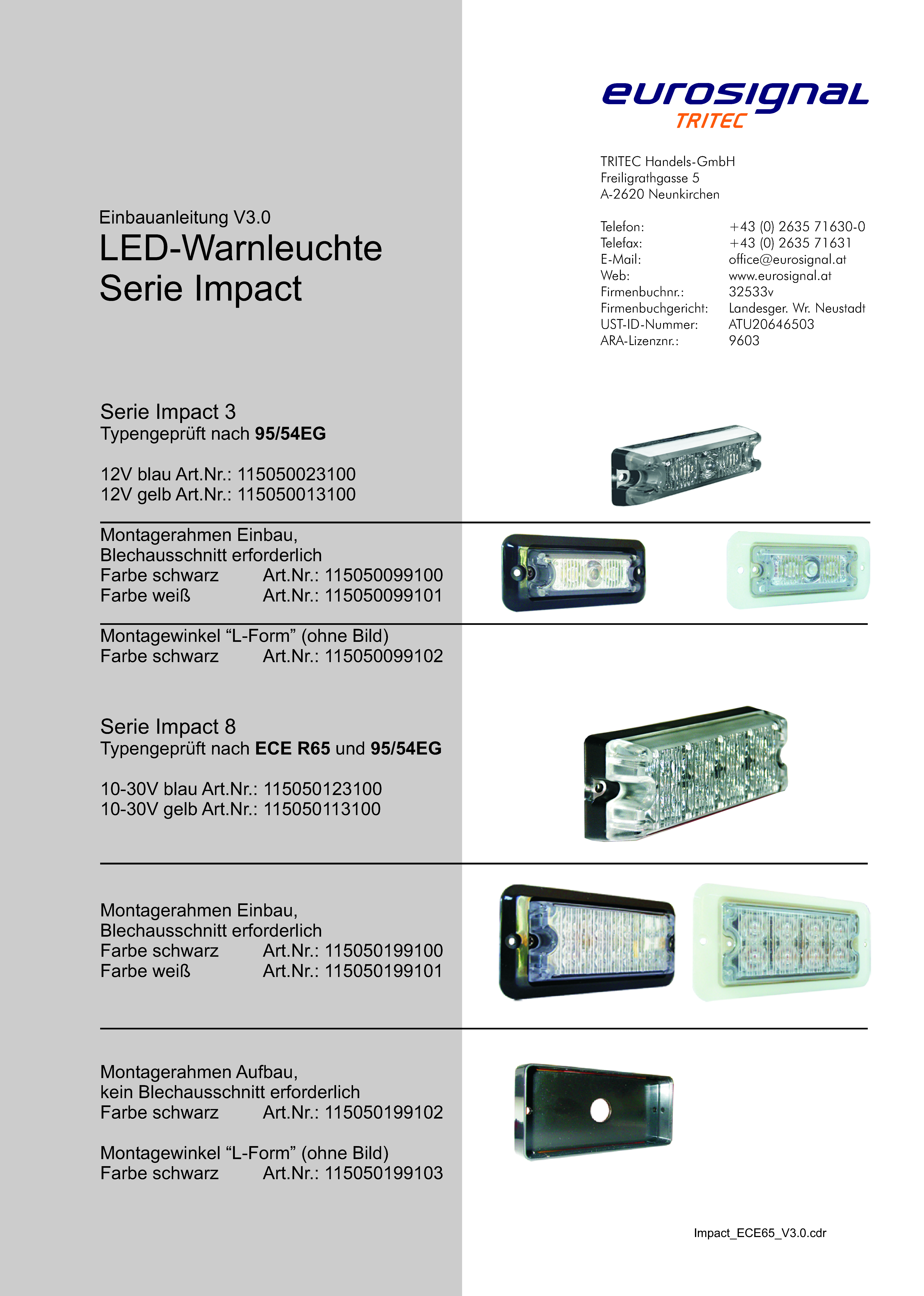 LED Warnlicht Gelb 10-30V